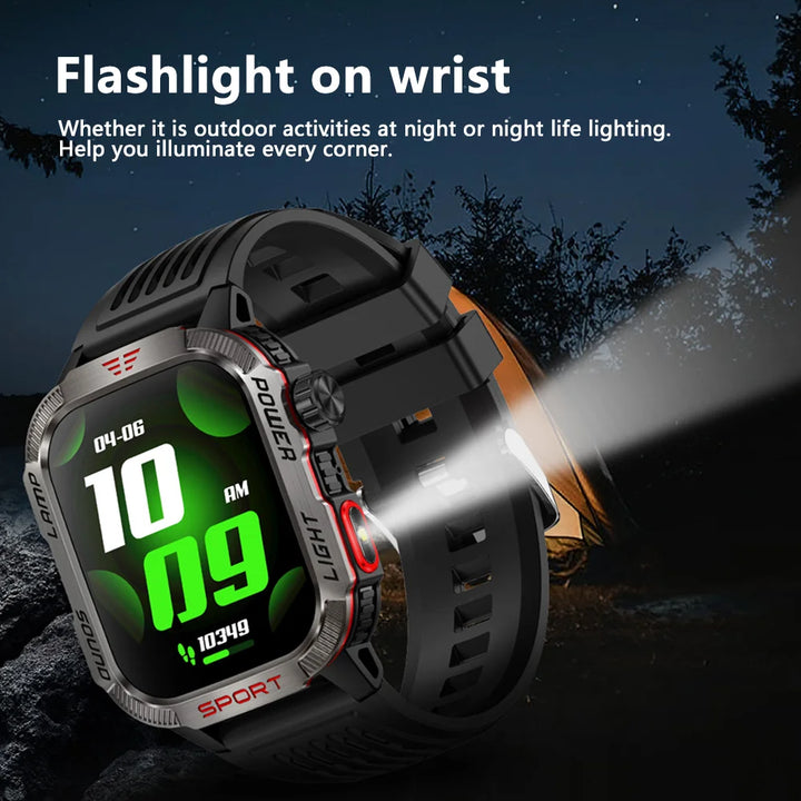 2024 Outdoor Smartwatch with Fitness Tracker & Bluetooth Calls