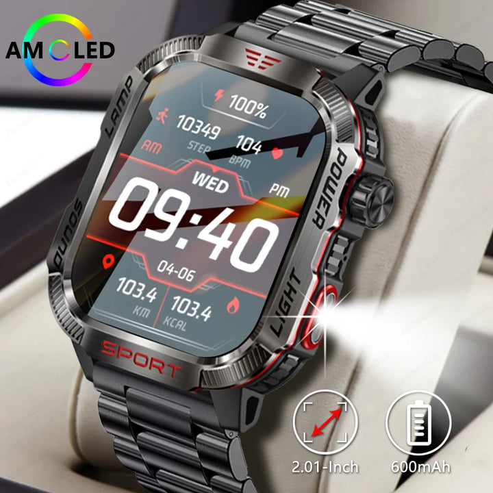 2024 Outdoor Smartwatch with Fitness Tracker & Bluetooth Calls