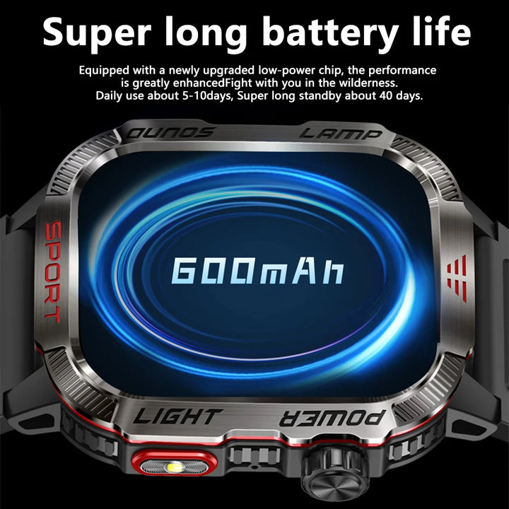 2024 Outdoor Smartwatch with Fitness Tracker & Bluetooth Calls