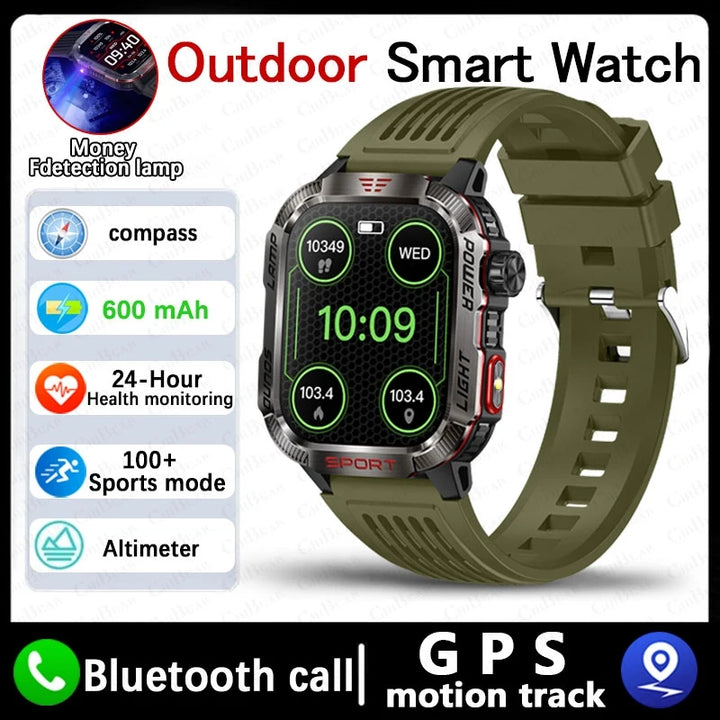2024 Outdoor Smartwatch with Fitness Tracker & Bluetooth Calls